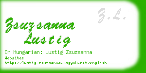 zsuzsanna lustig business card